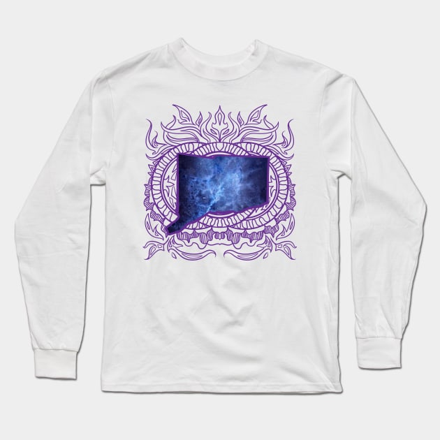 Connecticut Mandala Long Sleeve T-Shirt by Manfish Inc.